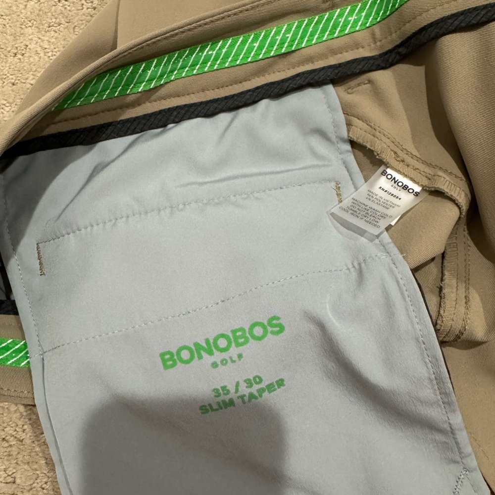 Bonobos Golf Slim Taper Pants. NWOT